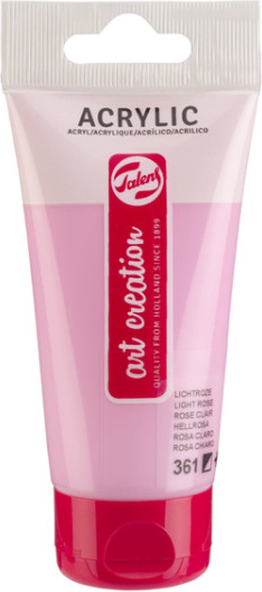 Acrylverf tac 361 lichtroze tube 75ml | Tube a 75 milliliter | 3 stuks